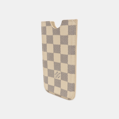 LOUIS VUITTON White Coated Canvas Checkered Handbag-(SKU)-939346137