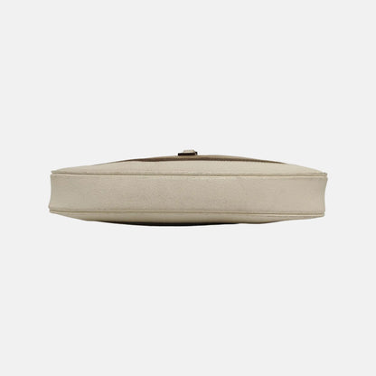 GUCCI Jackie 1961 Khaki Canvas Buckle Single Shoulder Handbag Crossbody Tote Silver Hardware-(SKU)-945694459