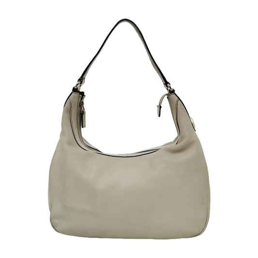 GUCCI White Cowhide Single Shoulder Bag Tote Golden hardware-(SKU)-944843713