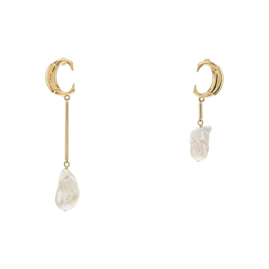 Chloé 金色合金,人造珍珠耳环-(SKU)-936978442