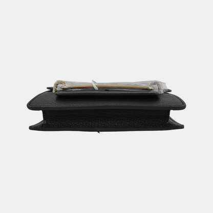 HERMÈS Roulis Slim Black Chèvre Mysore Goat Leather Wallet with Gold Hardware, Z, Pouch-(SKU)-945295058