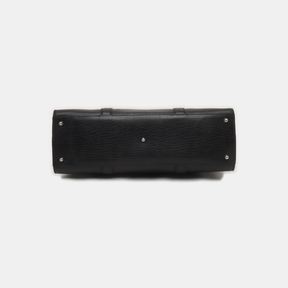 GUCCI Black Cowhide Embossed Handbag Silver Hardware-(SKU)-939892338