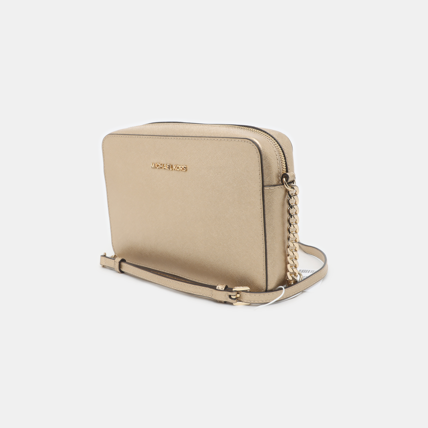 MICHAEL KORS Camera Bag Medium size Champagne Leather Embossed Crossbody Bag Single Shoulder Bag Golden hardware-(SKU)-937395543