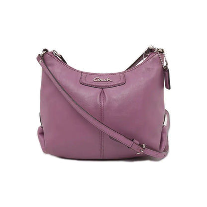 COACH Purple Leather Shoulder Bag Silver Hardware Vintage model-(SKU)-939951061