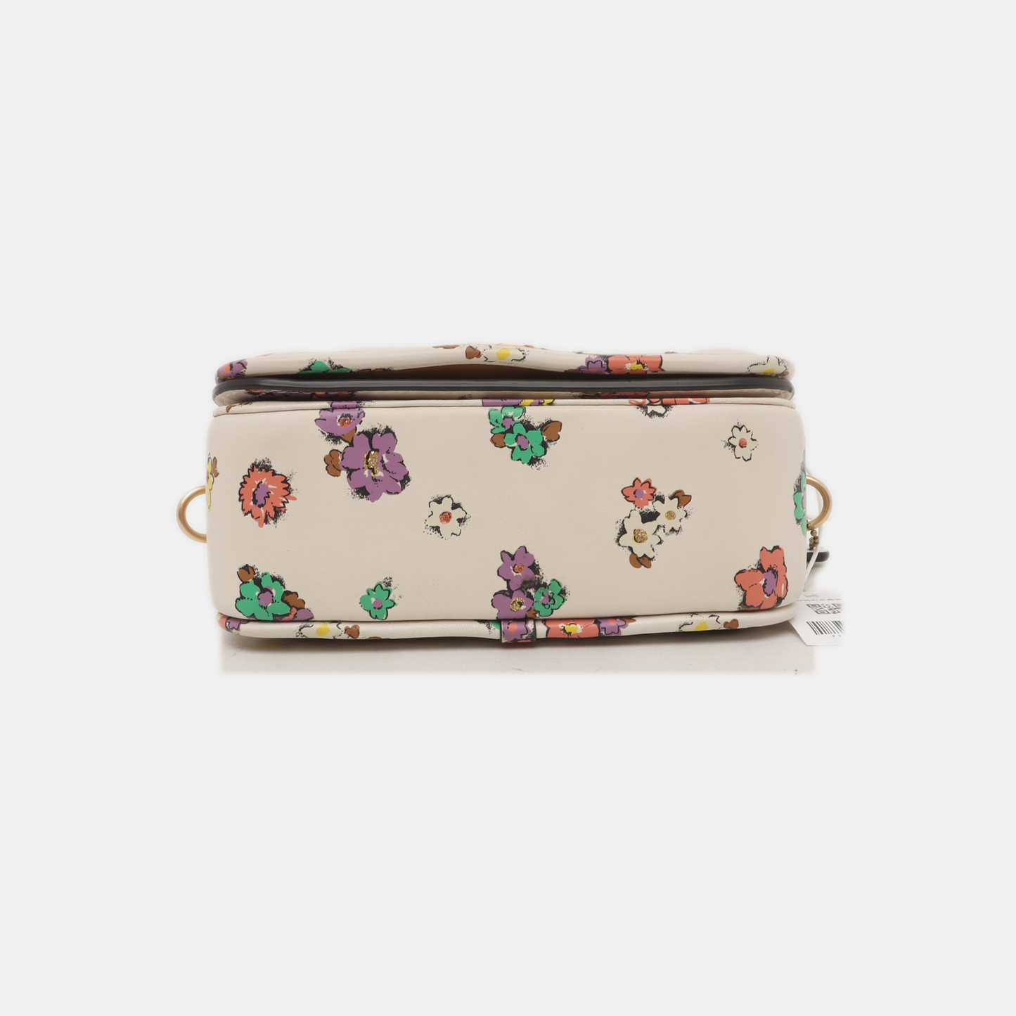 COACH DINKY White Lamb Leather Printed Quilted Single Shoulder Bag Crossbody Bag Golden hardware Removable shoulder strap-(SKU)-935605368