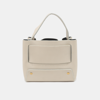 Yuzefi Beige Leather Single Shoulder Bag Golden hardware Removable shoulder strap-(SKU)-937551910