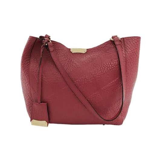 BURBERRY Tote bag Small size Red Calf Leather Crossbody Shoulder Bag Tote Golden hardware Sub-bag-(SKU)-939898736