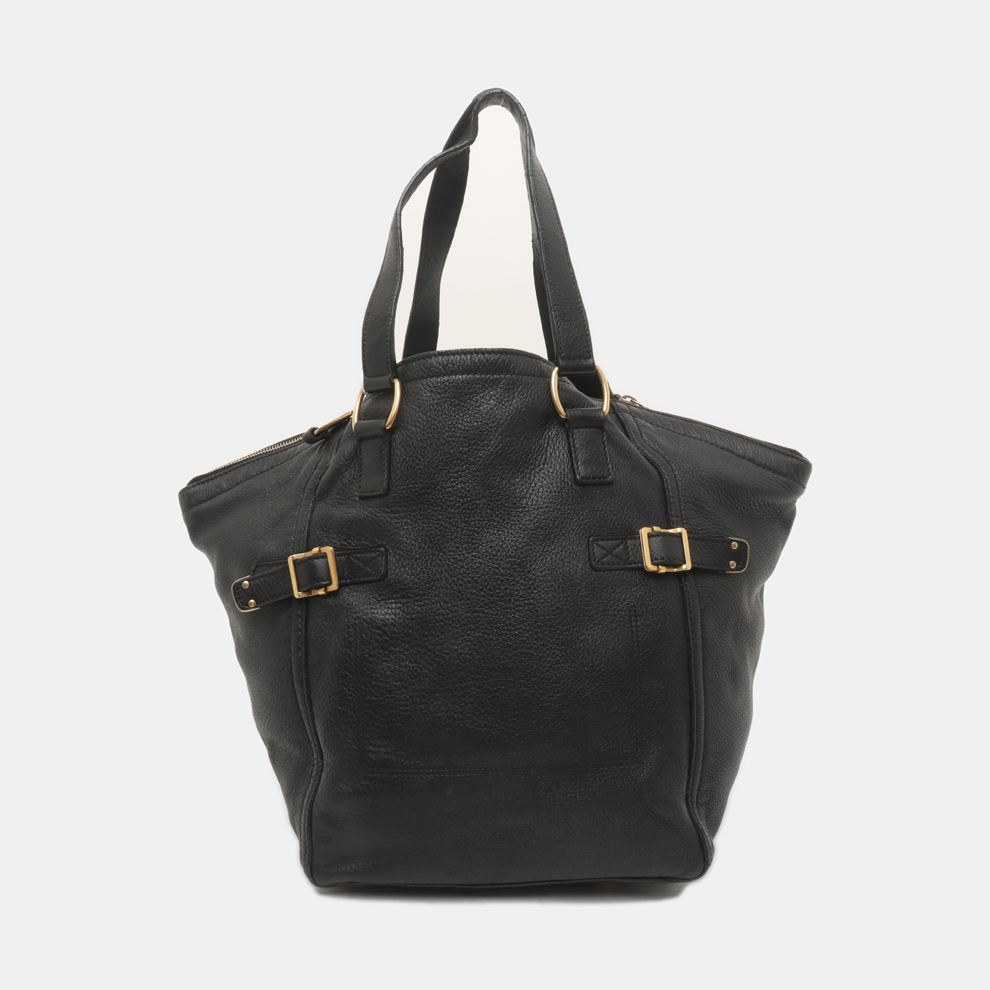 YSL DOWNTOWN CABASBlack Leather Single Shoulder Bag-(SKU)-939374057