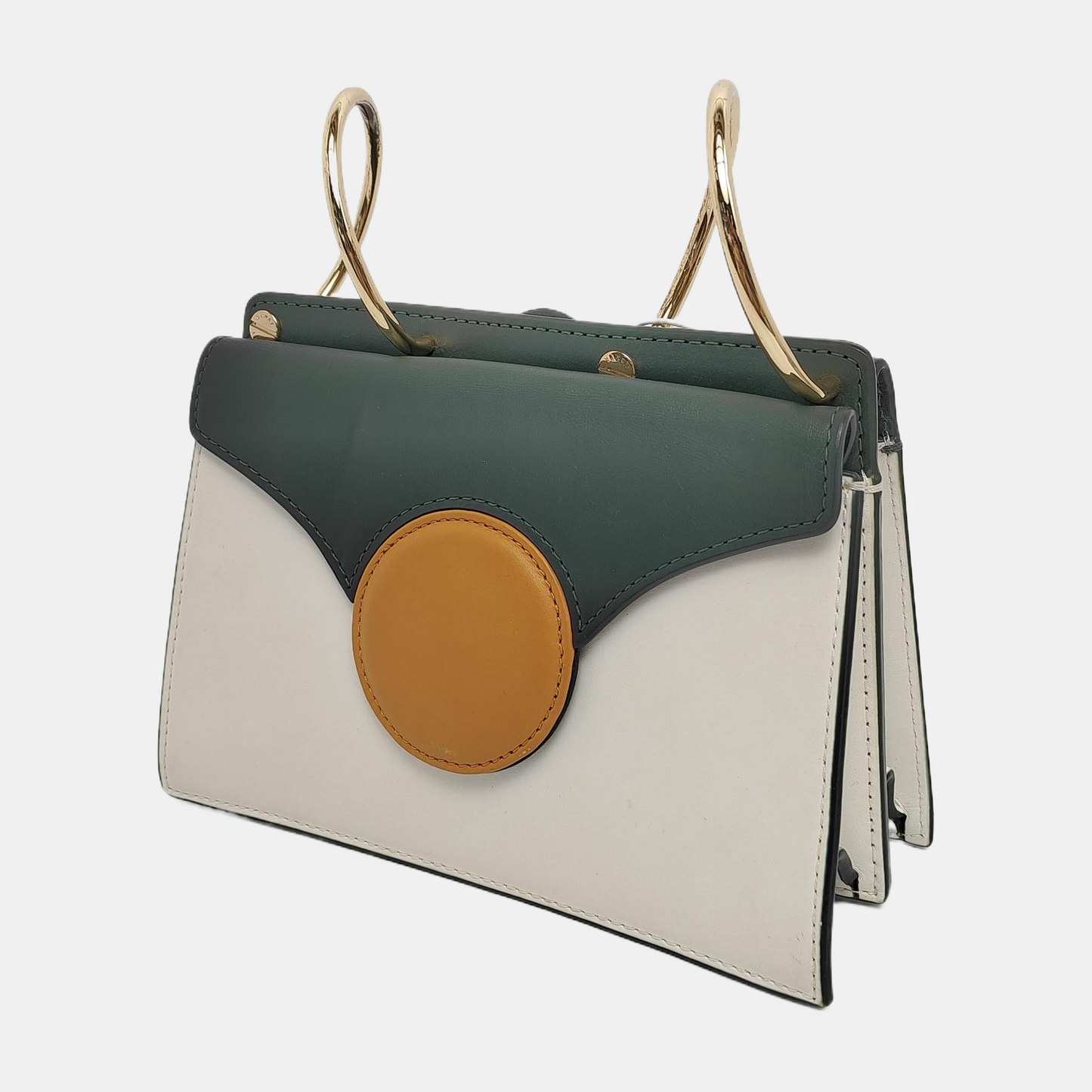 Danse Lente White Leather Single Shoulder Bag Crossbody Bag Golden hardware Removable shoulder strap-(SKU)-941106853