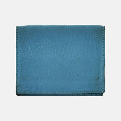HERMÈS Tanzanian BlueChèvre MysoreGoat Leather Card Case 🄾stamp-(SKU)-944678521