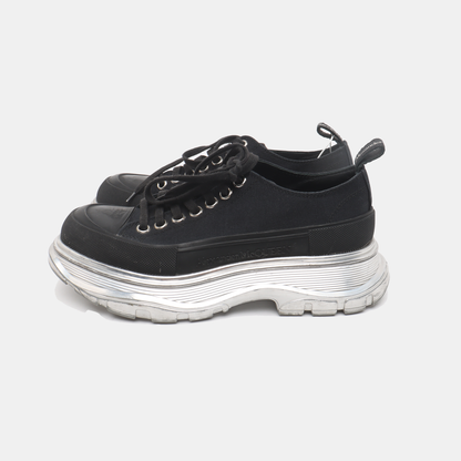 Alexander McQUEEN 37.5code Spring and Autumn Black Fabric Women's Casual Sports Shoes-(SKU)-14169326