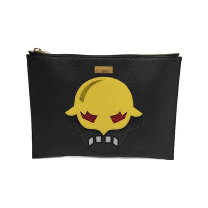 STELLA McCARTNEY Black Leather Quilted Patchwork Handbag Golden hardware-(SKU)-942554533