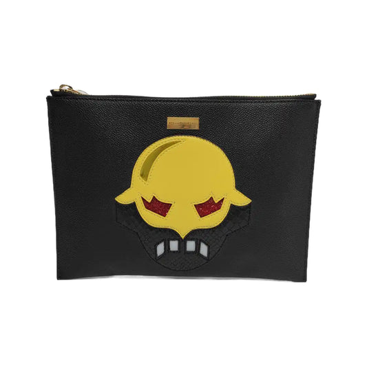 STELLA McCARTNEY Black Leather Quilted Patchwork Handbag Golden hardware-(SKU)-942554533