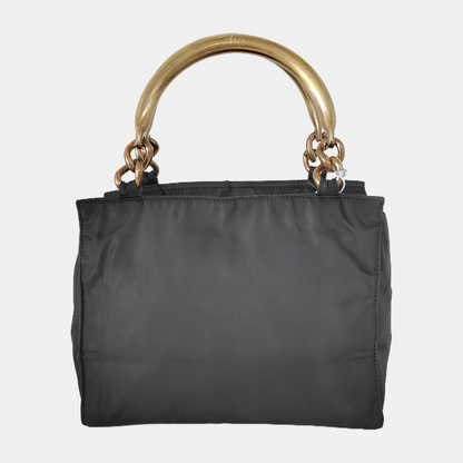 PRADA Black Nylon Single Shoulder Bag Tote Bag Golden hardware-(SKU)-941799323