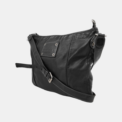 GUCCI Black Leather Studs Single Shoulder Crossbody Bag Golden hardware-(SKU)-946015395