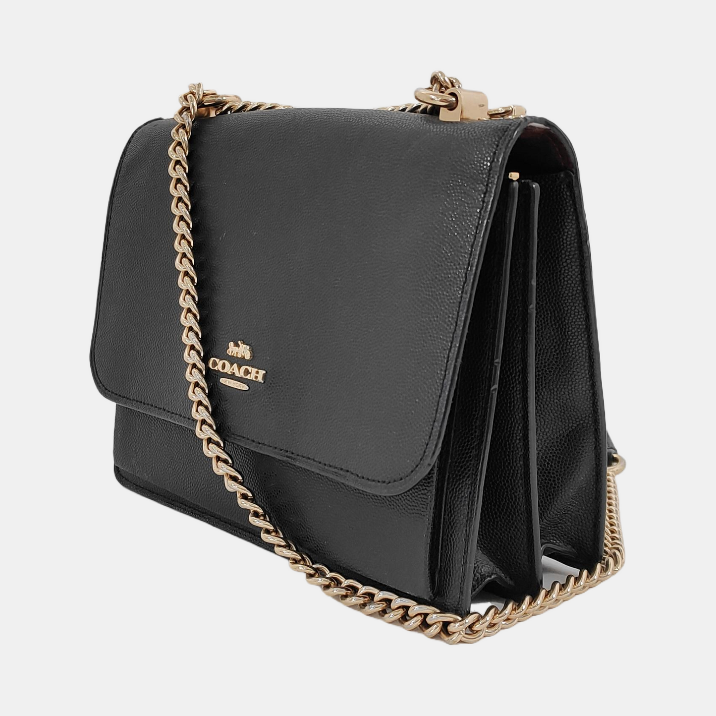 COACH KLARE Black Leather Crossbody Bag Single Shoulder Bag Golden hardware-(SKU)-944003825