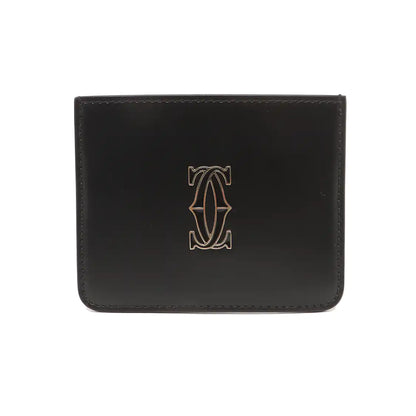 Cartier C DE CARTIER BAG Large size Black Cowhide Card Case-(SKU)-930388192