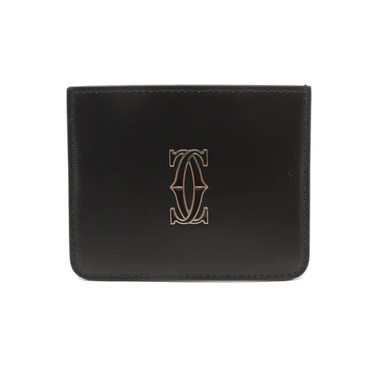Cartier C DE CARTIER BAG Large size Black Cowhide Card Case-(SKU)-930388192