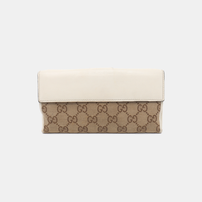 GUCCI Lovely Khaki Canvas Monogrammed Coin Purse Golden hardware-(SKU)-928591685