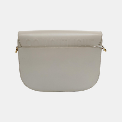 DIOR Bobby Medium Size White Calfskin Shoulder Bag Handbag Golden Hardware Detachable Shoulder Strap-(SKU)-940890258