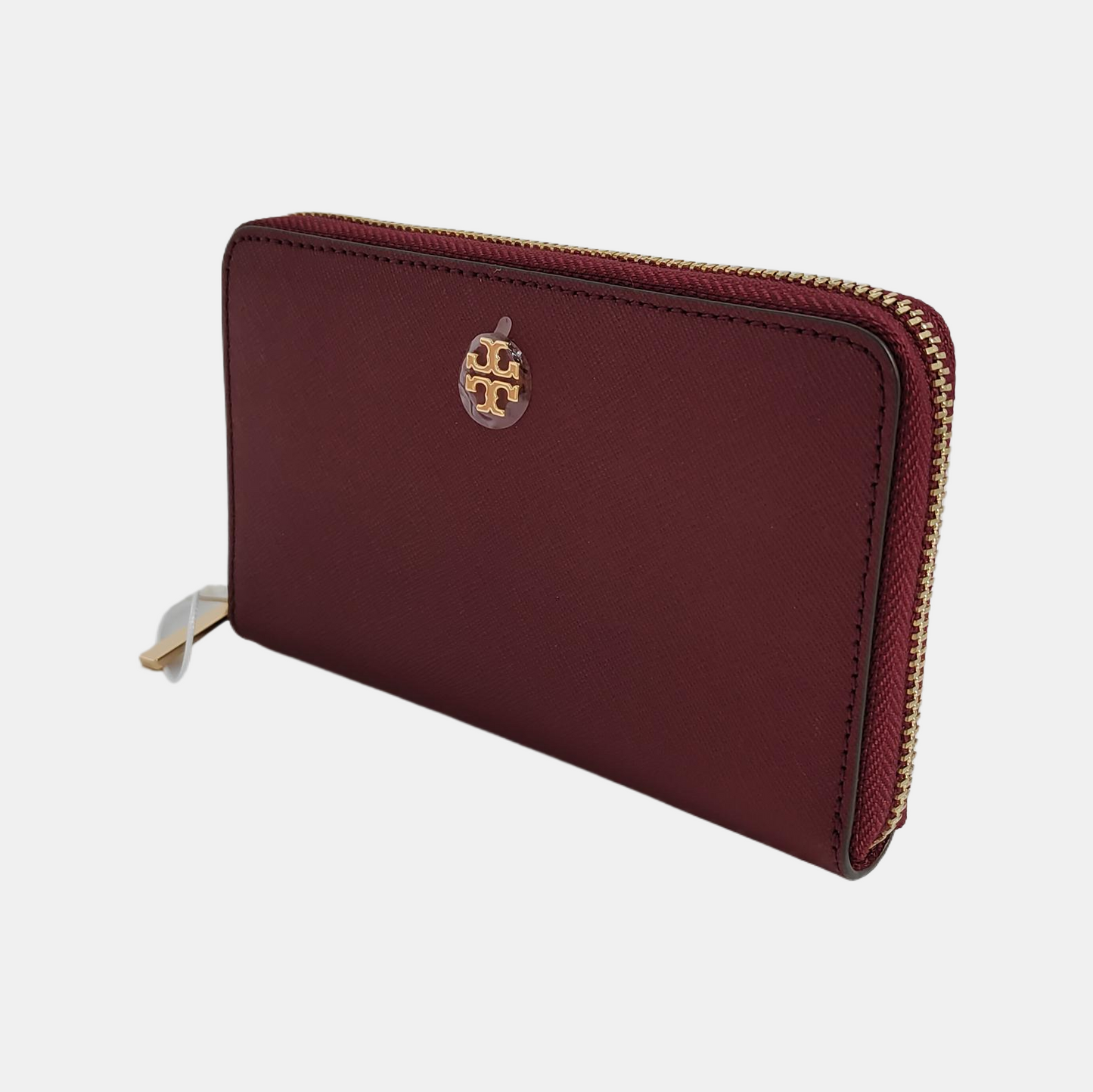 TORY BURCH York Burgundy leather wallet Golden hardware-(SKU)-941857732