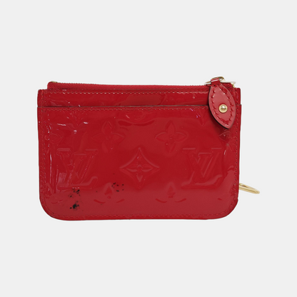 LOUIS VUITTON Red Patent Leather Textured Handbag Golden hardware-(SKU)-944993230