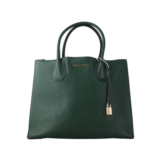 MICHAEL KORS Mercer Large size Dark Green Leather Crossbody Bag Single Shoulder Bag Handbag Golden hardware Removable shoulder strap-(SKU)-931190190