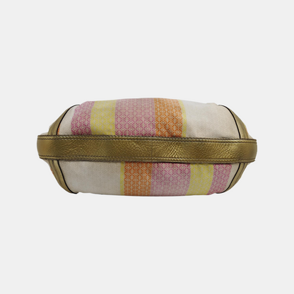 LOEWE Multicolor Canvas Floral Single Shoulder Bag Handbag Golden hardware Removable shoulder strap-(SKU)-942450620