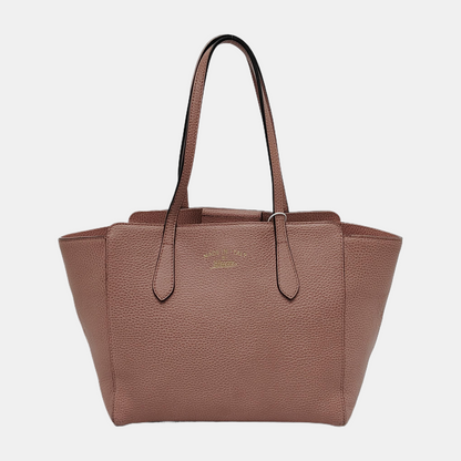 GUCCI Swing Small size Pink Cowhide Single Shoulder Bag Tote Golden hardware-(SKU)-944557844