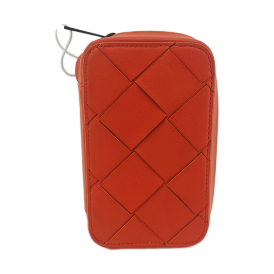 BOTTEGA VENETA Red Lamb Skin Woven Handbag-(SKU)-938648088