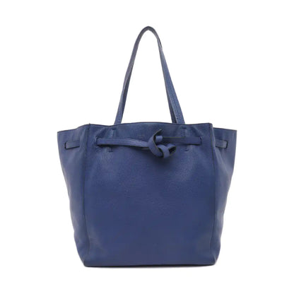CELINE CABAS PHANTOM Small size Blue cowhide single shoulder bag Golden hardware-(SKU)-939043685