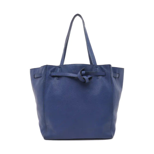 CELINE CABAS PHANTOM Small size Blue cowhide single shoulder bag Golden hardware-(SKU)-939043685