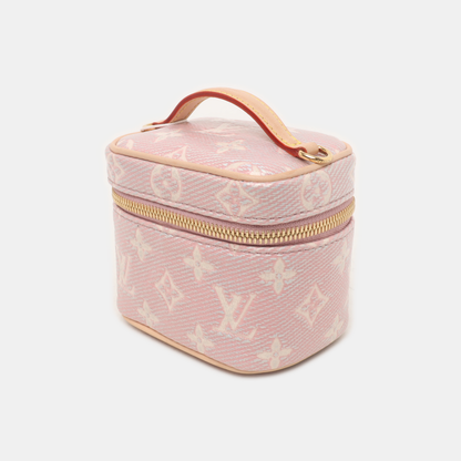 LOUIS VUITTON NICE Pastel Purple Calfskin Monogram Embossed Shoulder Bag Crossbody Bag Tote Bag Gold Hardware Removable Strap-(SKU)-935939755