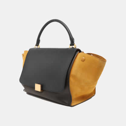 CELINE TRAPEZE Medium size Multicolor Cowhide Hammock Bag Single Shoulder Bag Handbag Golden hardware Removable shoulder strap-(SKU)-938678386