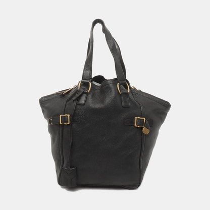 YSL DOWNTOWN CABASBlack Leather Single Shoulder Bag-(SKU)-939374057