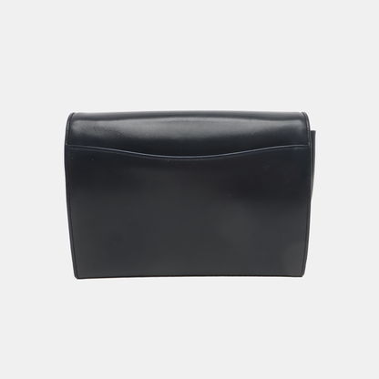 GUCCI Dark blue cowhide shoulder bag Silver Hardware-(SKU)-933996444