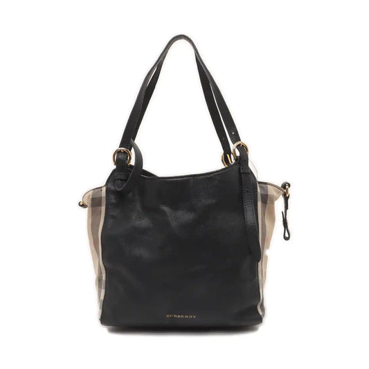 BURBERRY Canterbury Black Cowhide Warhorse Grain Single Shoulder Bag Golden hardware shoulder straps-(SKU)-933963706