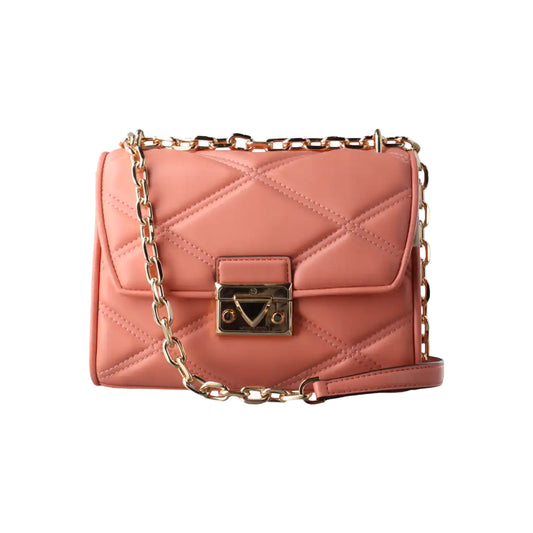 MICHAEL KORS Serena Medium size Blush Pink Leather Quilted Shoulder Bag Crossbody Bag Tote Bag Golden hardware-(SKU)-936596996