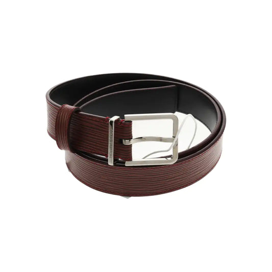 LOUIS VUITTON Red Coated Canvas Buckle Men's Belt Long108cm Width3cm-(SKU)-933530970