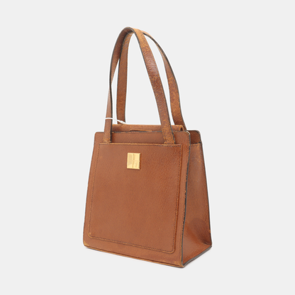 YSL Tote bag Brown Leather Handbag Golden hardware-(SKU)-939231037