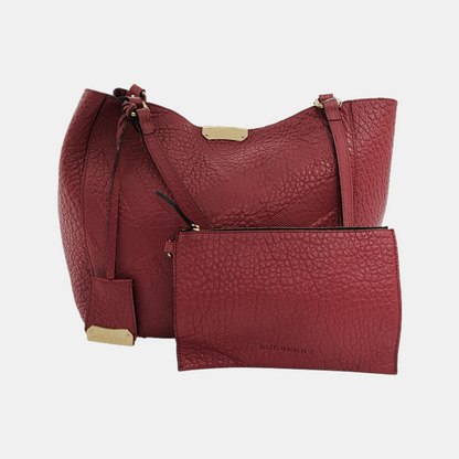 BURBERRY Tote bag Small size Red Calf Leather Crossbody Shoulder Bag Tote Golden hardware Sub-bag-(SKU)-939898736