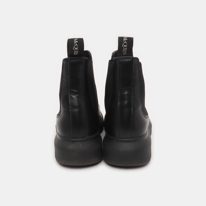 Alexander McQUEEN 35code Autumn and Winter Black Leather Women's Ankle Boots-(SKU)-14048570