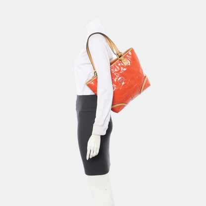 COACH Tote bag Crimson Patent Leather Monogram Embossed Single Shoulder Bag Crossbody Bag Handbag Silver Hardware-(SKU)-11812789