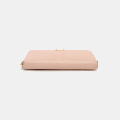 FENDI Pink Cowhide Wallet Golden hardware-(SKU)-931312334