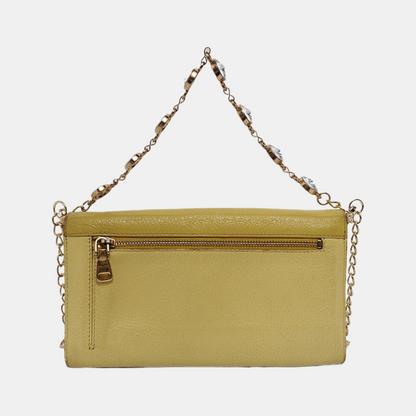 Miu Miu Love Yellow Cowhide Wallet Golden hardware-(SKU)-941953467