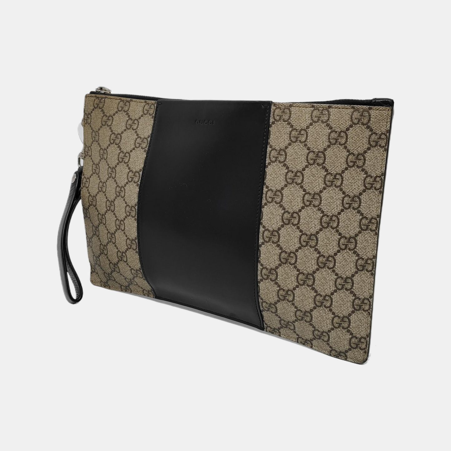GUCCI GG Supreme Brown Coated Canvas Monogrammed Tote Handbag Silver Hardware-(SKU)-943502591