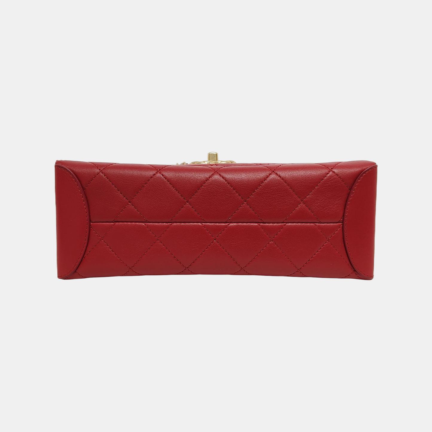 CHANEL TRENDY CC Red Calfskin Quilted Single Shoulder Bag Tote with Gold Hardware, 30 Clasp-(SKU)-946084069