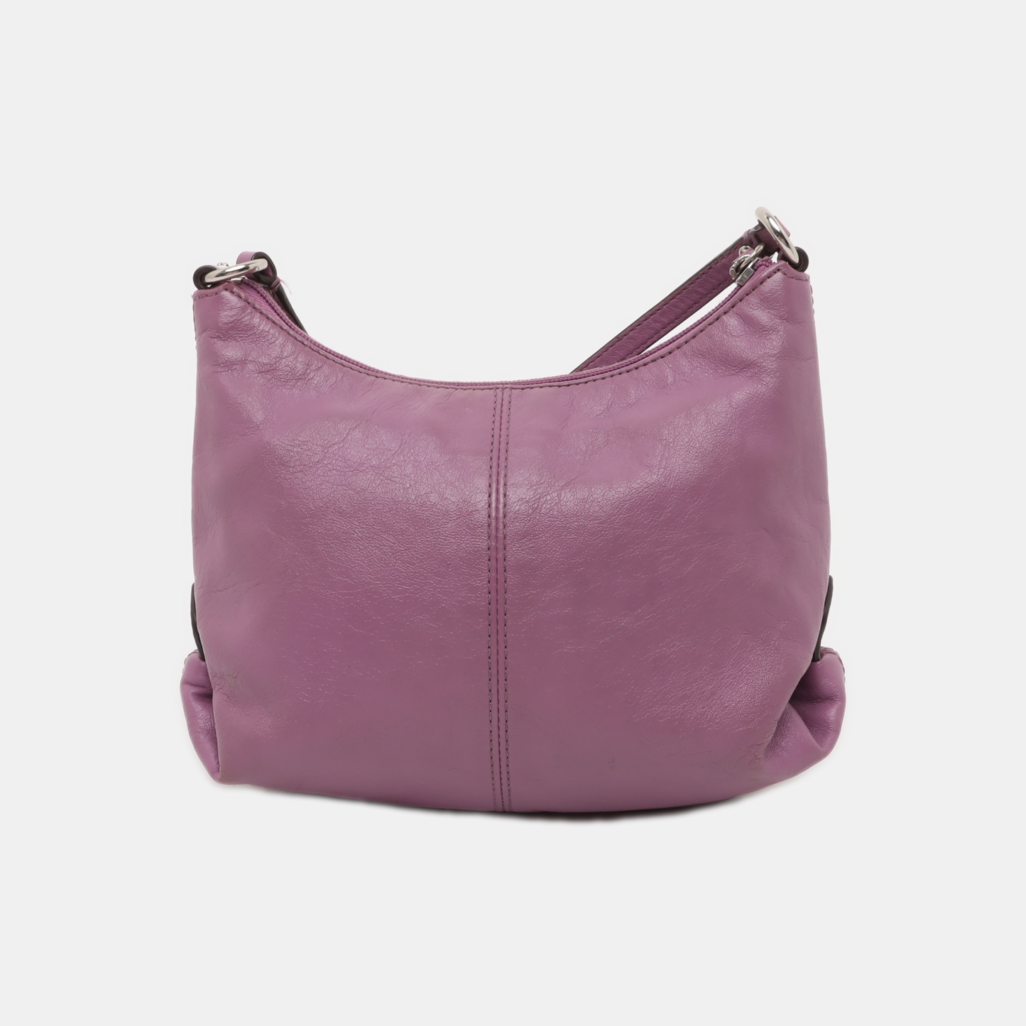 COACH Purple Leather Shoulder Bag Silver Hardware Vintage model-(SKU)-939951061