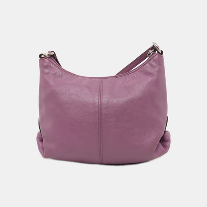 COACH Purple Leather Shoulder Bag Silver Hardware Vintage model-(SKU)-939951061