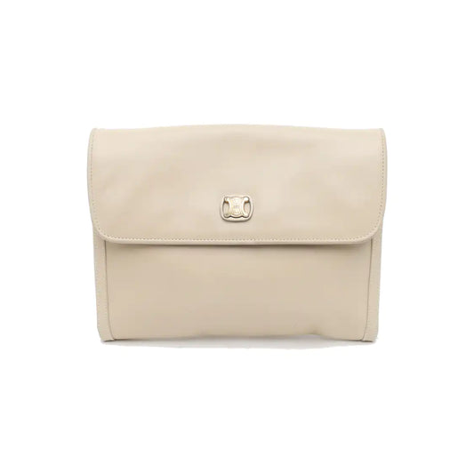 CELINE Beige Cowhide Triumph Crossbody Shoulder Bag Golden hardware Removable shoulder strap-(SKU)-935277558